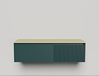 Подвесная тумба со столешницей Salini Domino 140x50 эмаль Onda Plus 27D114ON Подвесная тумба со столешницей Salini Domino 140x50 эмаль Onda Plus 27D114ON