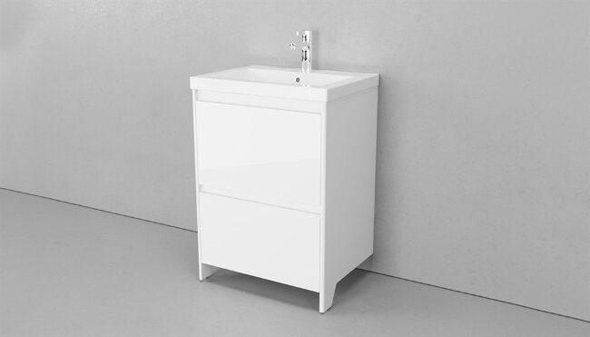 Тумба напольная VELVEX Klaufs 60.2Y-616.216 с раковиной Cersanit COMO 60