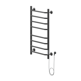 Полотенцесушитель Электрич.кабельный Ника WAY-3 80/40 RAL9005 черный матовый правый тэн