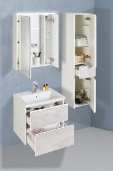 Зеркальный шкаф Roca Ronda 70 белый матовый/бетон ZRU9303008 Зеркальный шкаф Roca Ronda 70 белый матовый/бетон ZRU9303008