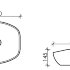 Умывальник чаша накладная овальная Element 420*385*145мм