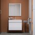 Тумба подвесная Velvex Pulsus 70 Белая tpPUL.70-21 с раковиной Velvex Pulsus 70