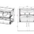 База под керамическую раковину Mia Slim 800 подвесная, 2 выкатных ящика soft close, R.Wood