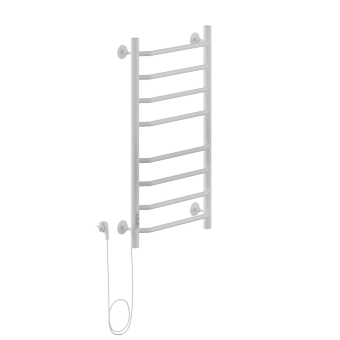 Полотенцесушитель Электрич.кабельный Ника WAY-3 80/40 RAL9016 белый матовый левый тэн