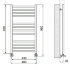 Полотенцесушитель Ника MODERN ЛМ-5 100/40 RAL9016 белый матовый с вентилями (комплект люкс)