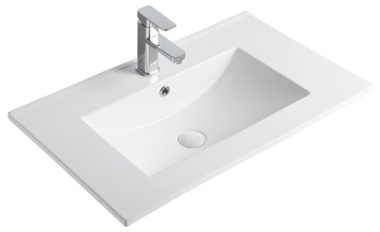 Раковина Gid 9070e 71102 встраиваемая сверху белая 71x46.5x17