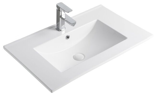 Раковина Gid 9070e 71102 встраиваемая сверху белая 71x46.5x17