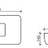 Умывальник чаша накладная прямоугольная с керамической накладкой на сливное отверстие Element 600*375*145мм