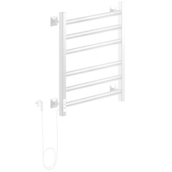 Полотенцесушитель Электрич.кабельный Ника STEP-3 60/50 RAL9016 белый матовый левый тэн