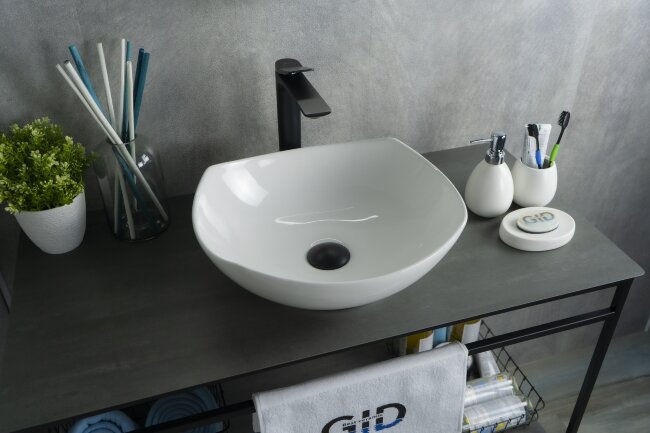 Раковина Gid N9412 51191 накладная белая 41.5x38x14 Раковина Gid N9412 51191 накладная белая 41.5x38x14