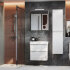 Дверь раздвижная Roca Area 1200x2000, правая, ручка слева, прозрачное стекло, профиль xром MP05R2012M