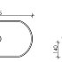 Умывальник чаша накладная овальная Element 675*350*140мм