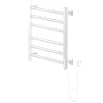 Полотенцесушитель Электрич.кабельный Ника STEP-3 60/50 RAL9016 белый матовый правый тэн