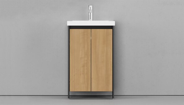 Тумба напольная VELVEX Klaufs 50.2D-617.217 с раковиной Cersanit COMO 50