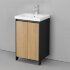 Тумба напольная VELVEX Klaufs 50.2D-617.217 с раковиной Cersanit COMO 50