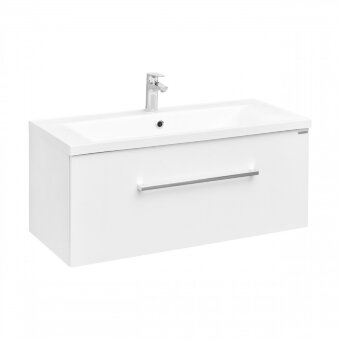 Тумба МАДРИД 100 М, белая (под раковину АЙРИС 100, АЙРИС М 100,,ПРЕМЬЕР М 100)