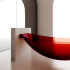 Прозрачная ванна ABBER Kristall AT9704Rubin подвесная красная