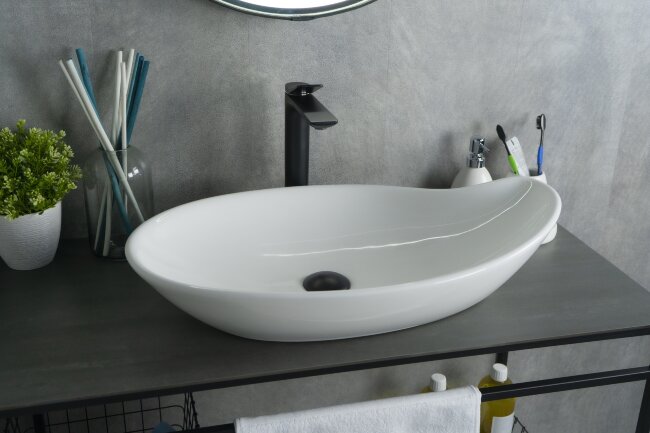 Раковина Gid N9052 51116 накладная белая 65x38x14