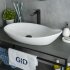Раковина Gid N9052 51116 накладная белая 65x38x14