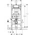 Монтажный элемент Geberit Duofix для подвесного унитаза, 112 см, со смывным бачком скрытого монтажа Sigma 12 см