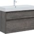 Тумба под раковину Aquanet Nova Lite 100 (SLIM SYNERGY) дуб рошелье, 2 ящика
