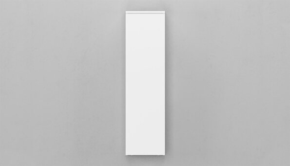 Пенал подвесной с зеркалом внутри VELVEX Unit 120 белый лед