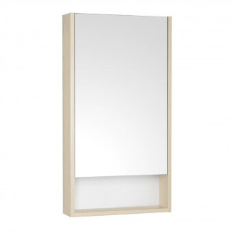 Зеркальный шкаф СКАНДИ 45, белый, дуб верона