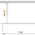 Душевая перегородка CEZARES LIBERTA-L-1-110-BR-Cr