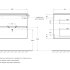 База под раковину с двумя выдвижными ящиками VAGUE CEZARES 54905 Grigio talpa opaco