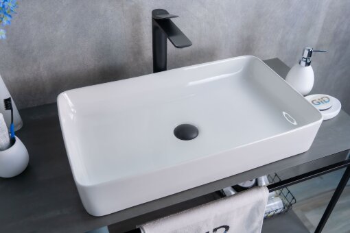 Раковина Gid N9396 51140 накладная белая 60x34x11