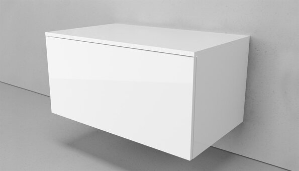 Тумба подвесная VELVEX Unit 80 белый лед