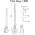 Электрический ТЭН Мег 1.0 600W RAL9016 белый, маскирующий элемент