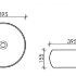 Умывальник чаша накладная круглая  Element 395*395*155мм