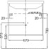 Тумба подвесная без раковины Jacob Delafon Struktura EB1280-N18