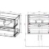 База под керамическую раковину Mia Slim 900 подвесная, 2 выкатных ящика soft close, R.Wood