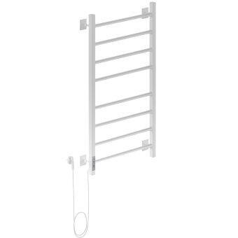 Полотенцесушитель Электрич.кабельный Ника STEP-3 80/40 RAL9016 белый матовый левый тэн