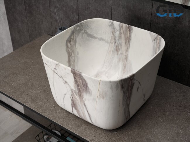 Раковина Gid Mnc9301 54480 накладная под камень матовый 36x36x25.5 Раковина Gid Mnc9301 54480 накладная под камень матовый 36x36x25.5