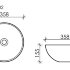 Умывальник чаша накладная круглая  Element 358*358*155мм