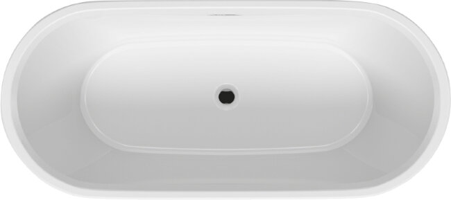 Акриловая ванна INSPIRE 160VELVET - WHITE MATT/ BLACK MATT