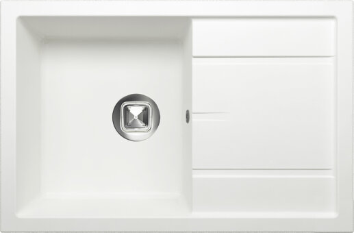 Кухонная каменная мойка 76x50 TOLERO Classic R-112 белая