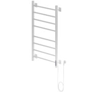 Полотенцесушитель Электрич.кабельный Ника STEP-3 80/40 RAL9016 белый матовый правый тэн