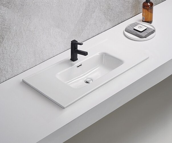 Раковина Gid 9090s 71158 встраиваемая сверху белая 91x46.5x17 Раковина Gid 9090s 71158 встраиваемая сверху белая 91x46.5x17