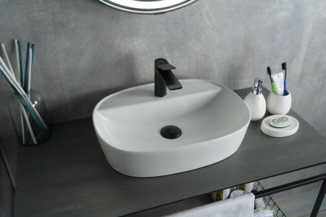 Раковина Gid N9045 51166 накладная белая 50x38x12