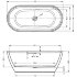 Акриловая ванна INSPIRE 160WHITE GLOSSYRIHO FALL - CHROM