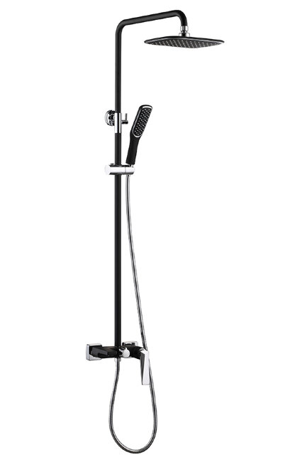 Стойка для душа со смесителем VENTURO черный + хром Стойка для душа со смесителем VENTURO черный + хром