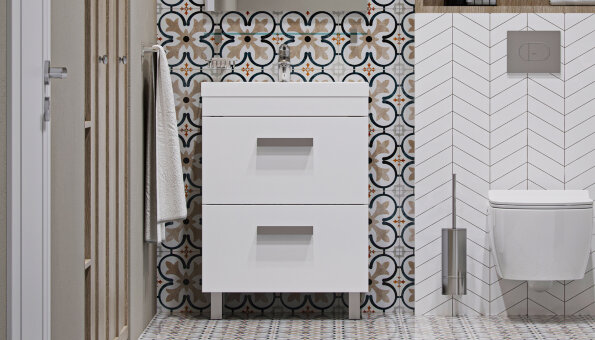 Тумба напольная VELVEX Orlando 60 белый матовый