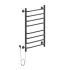 Полотенцесушитель Электрич.кабельный Ника WAY-3 80/50 RAL9005 черный матовый левый тэн