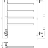 Полотенцесушитель электрический Vincea VTD-1S1CE 43x60, хром, таймер