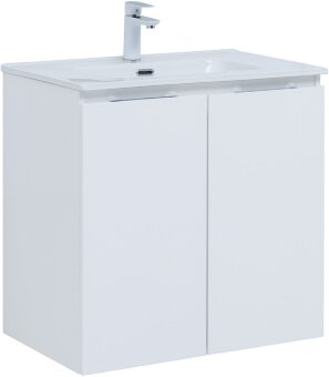 Тумба под раковину Aquanet Алвита New 70 2 дверцы, белый матовый
