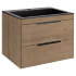 База под раковину Chiara 2D 600 подвесная, 2 выкатных ящика soft-close, N.Oak